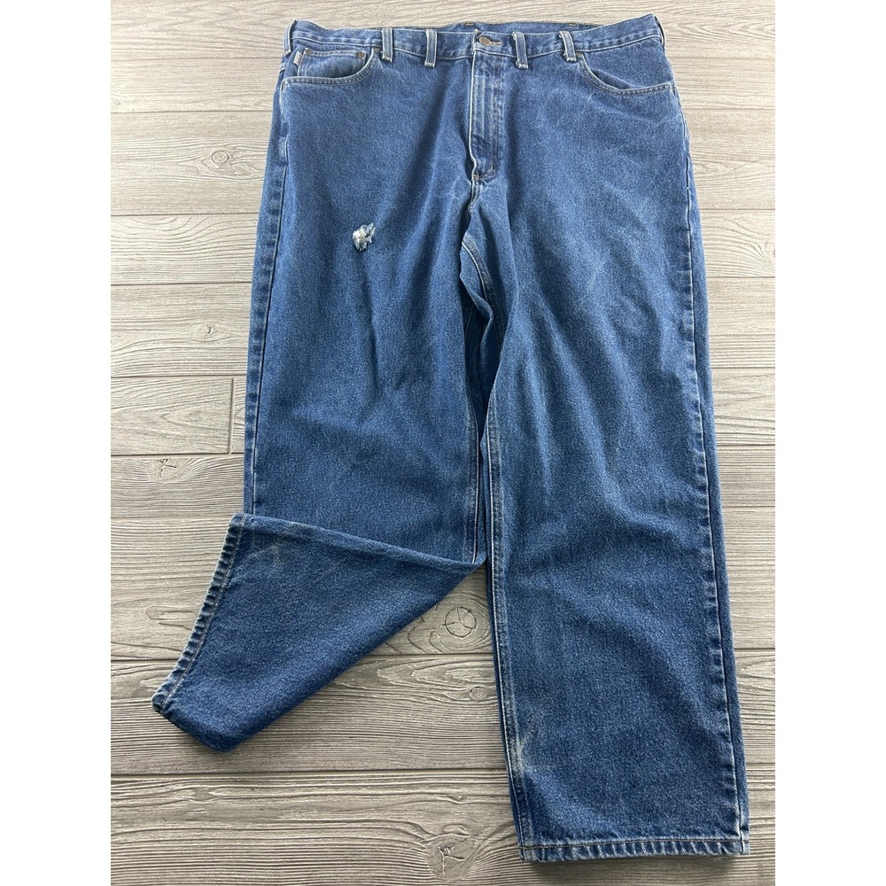 Carhartt Relaxed Fit Men B160 DST 44x30 Dark Wash Denim Heavy Cotton Jeans